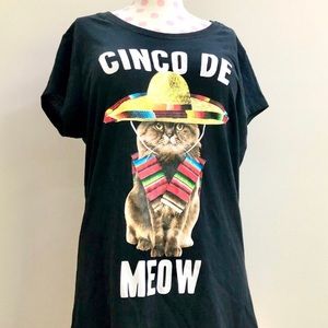 ⭐️ “CINCO DE MEOW” Funny Cat Graphic Tee